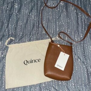 Quince Italian Leather Pebbled Phone Crossbody Bag
